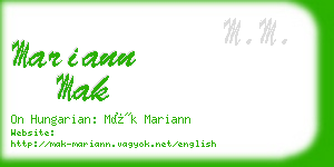 mariann mak business card
